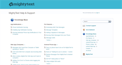 Desktop Screenshot of help.mightytext.net