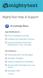 Mobile Screenshot of help.mightytext.net