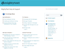 Tablet Screenshot of help.mightytext.net