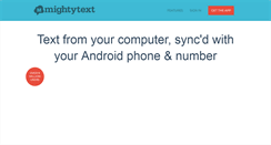 Desktop Screenshot of mightytext.net