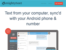 Tablet Screenshot of mightytext.net